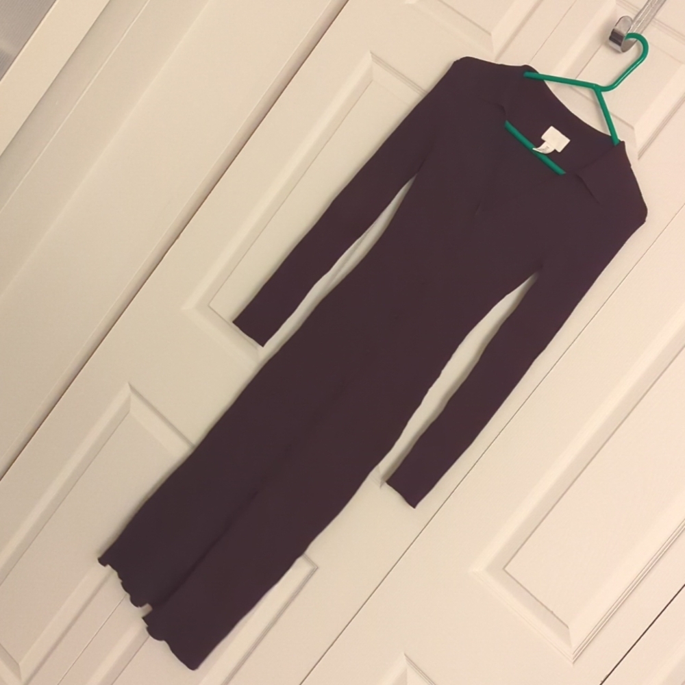 Brown knit dress